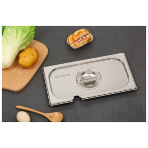 Deksel GN 1/3 Dynasteel van roestvrij staal voor professionele catering