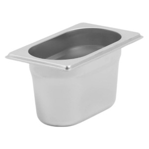 Bac Gastro GN 1/9 Inox - Diepte 100 mm - 1 L - Dynasteel