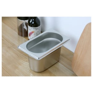 Gastro GN 1/9 Stainless Steel Tray - Depth 100 mm - 1 L - Dynasteel