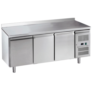 Refrigerated Table 3 Doors GN1/1 - Depth 700 with Backsplash | Dynasteel