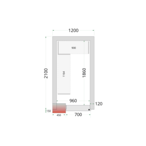 Negatieve Koelcel Tefcold 1200x2100 - Praktische Opslag en Energiebesparing