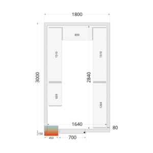 Positive Kühlzelle - 1800 x 3000 TEFCOLD: Optimierte Lagerung, einfache und effektive Installation in der Profiküche