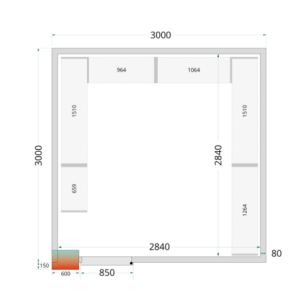 Chambre Froide Positive TEFCOLD - 3000 x 3000 : Performances et Durabilité