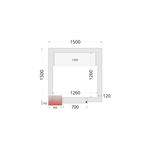 Regalset für Kühlraum 1500x1500 - TEFCOLD: Optimierte und robuste Lagerung im Kühlraum