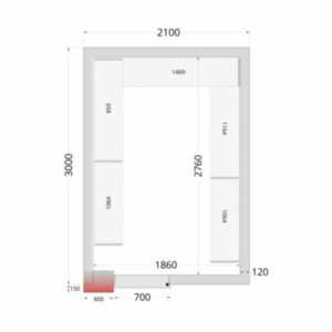 Koelkamer Rek Kit 2100x3000 TEFCOLD | Geoptimaliseerde professionele opslag