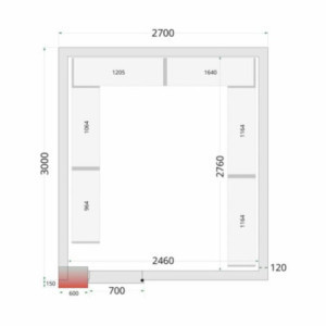 Regalset für Kühlraum 2700 x 3000 - TEFCOLD | Organisieren Sie Ihre Lagerung und bewahren Sie Ihre Lebensmittel auf