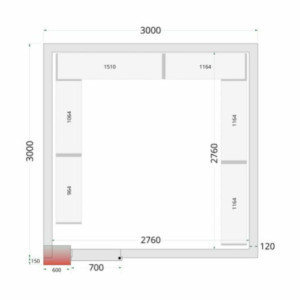 Cold Room Shelving Kit 3000x3000 - TEFcold: Efficient professional storage