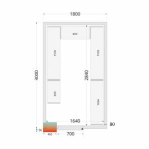 Kit Stelling Koelkamer 1800x3000 | Merk TEFCOLD