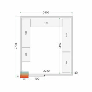 Cold Room Shelving Kit 2400x2700 TEFCOLD - Efficient and durable storage in cold room