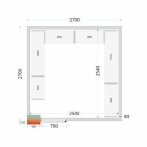 Kühlraumregal-Kit 2700x2700 TEFCOLD - Maximale Organisation und optimale Konservierung