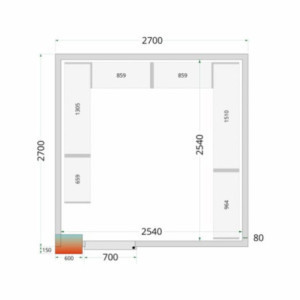 Kit Opslag Koelkamer 2700x2700 TEFCOLD - Maximale organisatie en optimale bewaring