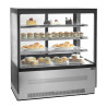 Koelvitrine Toonbank 2 Deuren Zwart - 210 L | TEFCOLD LPD903F/BLACK