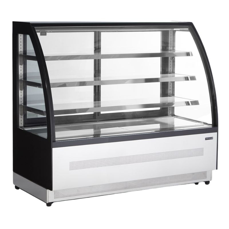 Refrigerated Display Counter 2 Glass Doors Black - TEFCOLD LPD1500C/BLACK