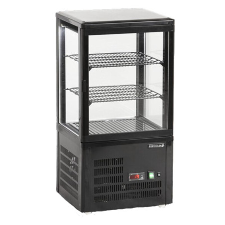 Zwarte Glazen Deur Koelvitrine - 58 L | TEFCOLD