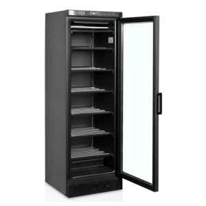 Vitrine Congélateur Statique Porte Vitrée Noir - 270 L TEFCOLD | Condensation évitée, éclairage LED, température contrôlée, rang