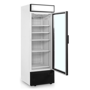 Vitrine congélateur porte vitrée avec canopée - 440L TEFCOLD : présentation optimale de vos produits surgelés