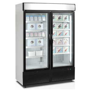 Vitrine Congélateur Verticaux Blanc - 2 Portes Vitrées - 930 L TEFCOLD | Fourniresto