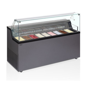 Ice Cream Display with Service Lid - TEFCOLD Mirabella 9, 9 x 5 L - Optimal capacity for your ice creams