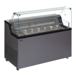 Eisvitrine mit Servicedeckel - TEFCOLD MIRABELLA 7 - 7x5L