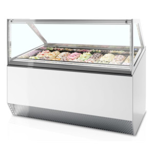 Belüftete Eisvitrine - Gerade Front - 18 x 5L - TEFCOLD Millennium ST18