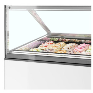 Ventilated ice cream display - Straight front - 18 x 5L - TEFCOLD Millennium ST18