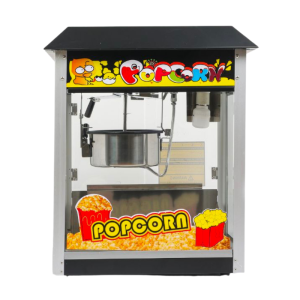 Professionelle Popcornmaschine - Schwarz Dynasteel: Leistungsstark, robust und makelloses Design.