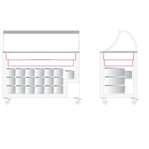 Chest Freezer for Ice | Curved Glass - 350 L | Brand TEFCOLD