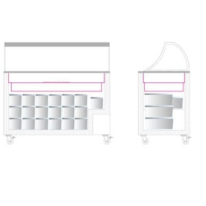 Vrieskist | Gebogen Glas - 350 L | Merk TEFCOLD