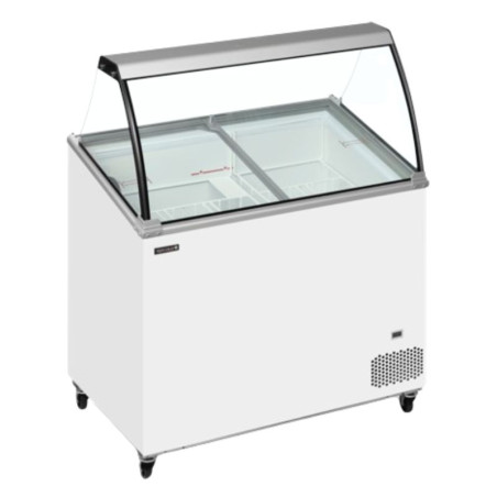 Gefriertruhe mit gebogenem Glas - 230 L, TEFCOLD | Professionelle Funktionen und ansprechendes Design