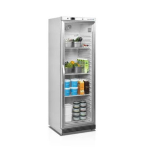 Positive Glass Door Refrigerated Cabinet - Stainless Steel - 350 L | TEFCOLD