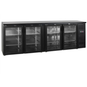 Koelachterbar met 4 Glazen Deuren - 605 L | TEFCOLD: Prestaties en Design