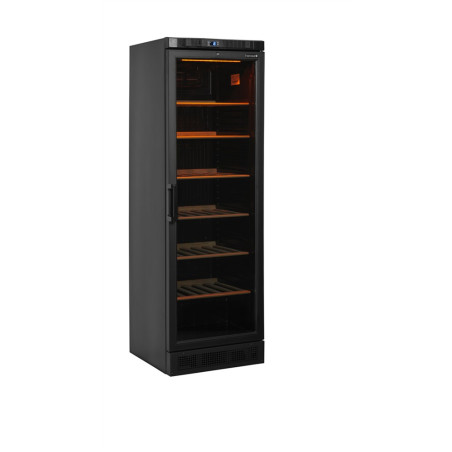 Wine Cellar with Glass Door - Black - 118 Bottles - TEFCOLD