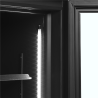 Black Refrigerated Cabinet TEFCOLD - Canopy & 2 Glass Doors