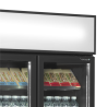 Black Refrigerated Cabinet TEFCOLD - 2 Glass Doors - 535 L