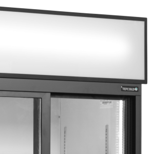 White TEFCOLD 2 Glass Door Refrigerated Cabinet 462 L - High Performance