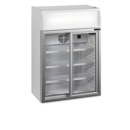 Mini Refrigerated Cabinet TEFCOLD 60L with Canopy and 2 Glass Doors