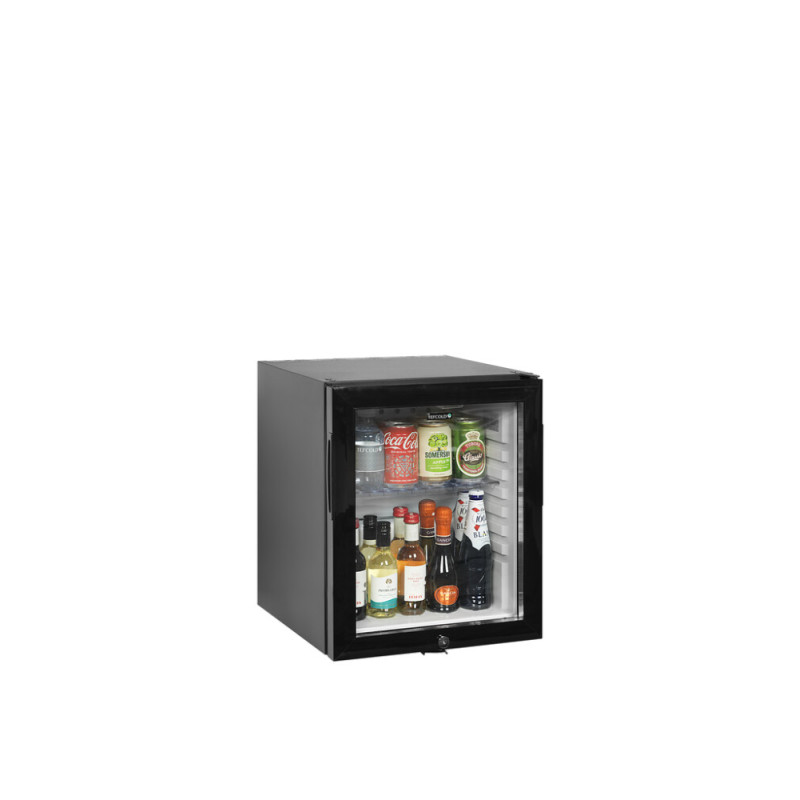 Mini Frigo Bar TEFCOLD TM35GC - Glazen Deur Zwart 24L