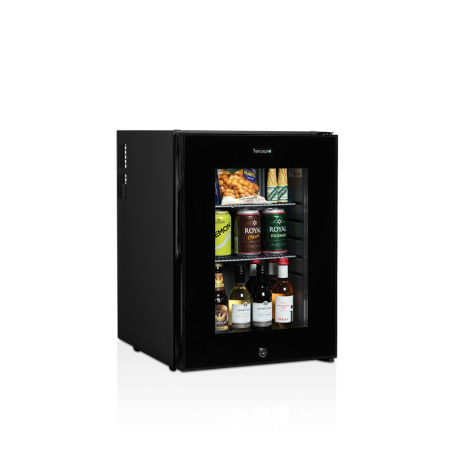 Mini Fridge Bar Glass Door Black 35 L TEFCOLD TM44G Efficient & Elegant