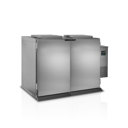 Poubelle Réfrigérée Inox - 2 Portes TEFCOLD 120 L