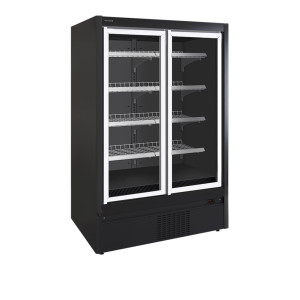 Vitrine Réfrigérée de Supermarché Noir - 850 L TEFCOLD: Stockage optimal et mise en valeur des produits