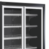 Black Supermarket Refrigerated Display Case - 850 L TEFCOLD: Optimal storage and product enhancement