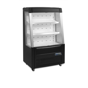 Zwarte Open Koelvitrine Laag 242 L TEFCOLD - Elegantie en functionaliteit