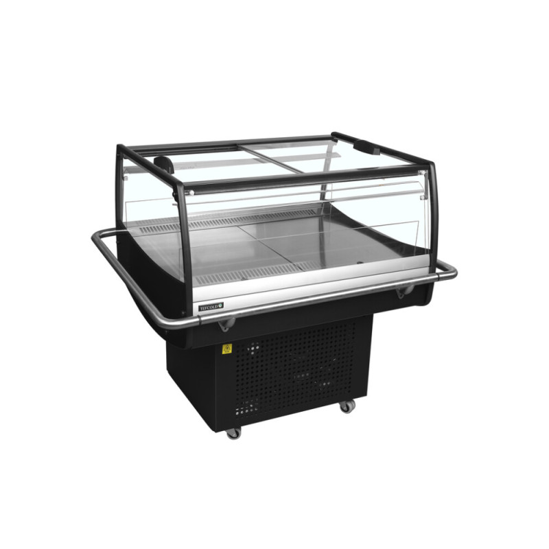 Glas-Kühlschrank TEFCOLD 105L Schwarz