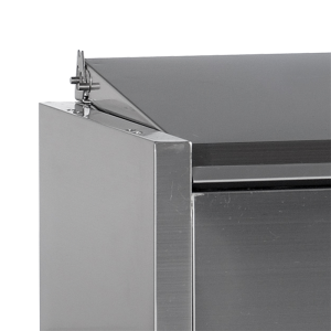 Saladette zur Aufstellung Edelstahl-Deckel Statisch 8 GN 1/4 - 41,6 L - TEFCOLD