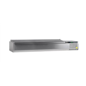 Saladette om neer te zetten Deksel Inox - Statisch - 8 GN 1/3 - TEFCOLD