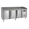 Tafel voor Pizza Inox - 400 x 600 mm - 3 Deuren | Merk TEFCOLD