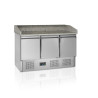 RVS Pizzawerkbank GN 1/1 - 3 Volle Deuren TEFCOLD PT1365 | Koeling 400L, automatische ontdooiing | Fourniresto