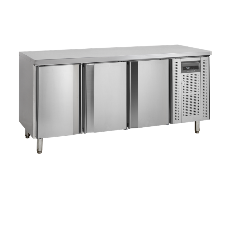 Negative Stainless Steel Refrigerated Table - 3 Doors - GN 1/1 TEFCOLD: optimal preservation of fresh products