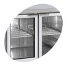 Positive Refrigerated Table in Stainless Steel - 2 Glass Doors - GN 1/1 | TEFCOLD