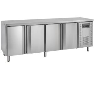 Table Réfrigérée en Inox - 4 Portes - GN 1/1 de TEFCOLD : Conservez vos aliments frais avec efficacité